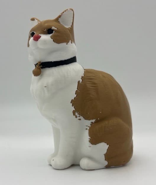 Custom 3D printed pet figurine from customer photos - Milo result