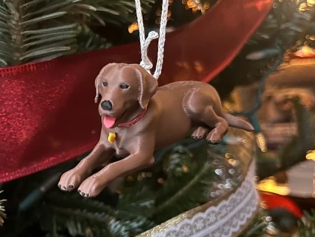 Custom 3D printed pet figurine from customer photos - Buddy result