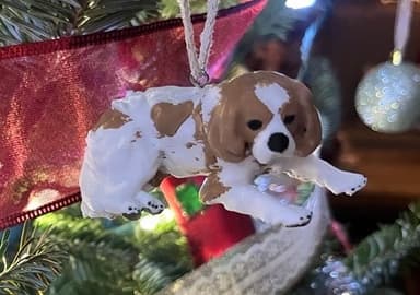 Finished custom 3D printed pet figurine from customer photos - memorial keepsake