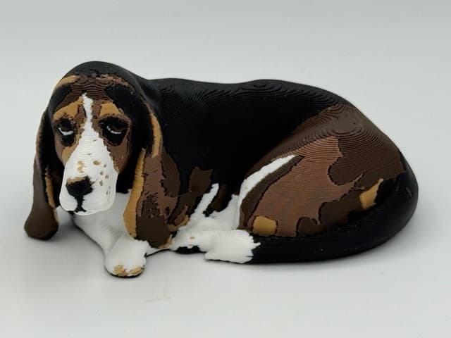 Custom 3D printed pet figurine from customer photos - Lola result